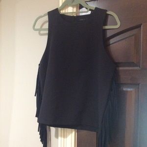 English Factory black fringe tank